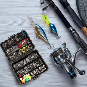 Solo Giữa năm 162 Bộ Phụ Kiện Câu Cá Bộ Móc Xoay Chì Câu Chì Lưới TACKLE BOX-168-SPPL