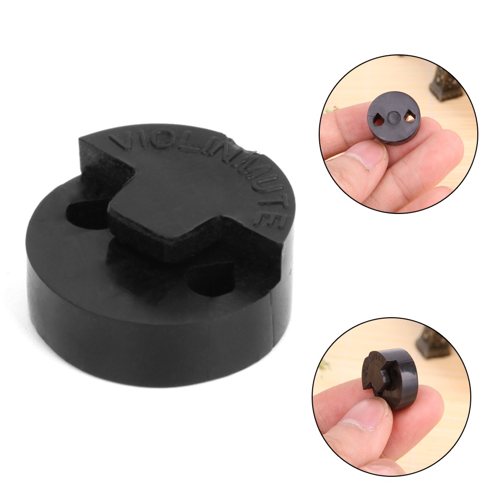 Kool 1 Đàn Cao Su Acoustic Violin Tắt Tiếng Fiddle Bộ Giảm Thanh Cho Đàn Violin Dụng Cụ Sourdine Màu Đen