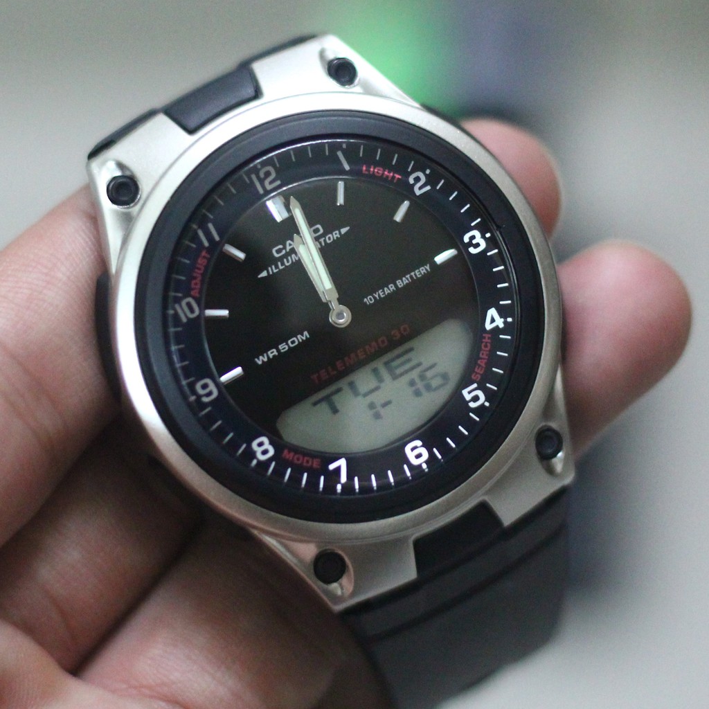 Đồng hồ Nam Casio Men's AW80-1AV Forester Ana-Digi Databank Watch | Shopee  Việt Nam