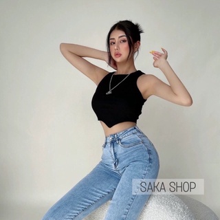 Áo croptop ba lỗ trơn nữ lai nhọn nhiều màu