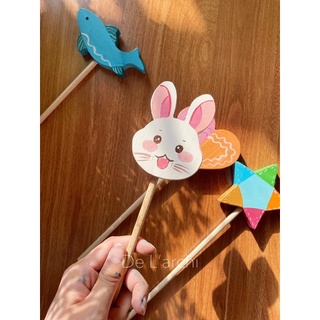 Cây đũa thần bằng gỗ 🐻🪄✨ màu mộc - 6 mẫu đa dạng: mặt trăng, chú cá, trái tim, ngôi sao, bé thỏ, hình tròn💕