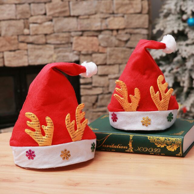 Mũ Noel sừng tuần lộc vàng | Shopee Việt Nam