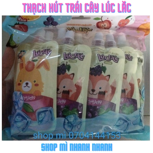 Combo 10 gói Thạch Hút Trái cây Lúc Lắc Việt Thái (5 vị ngẫu nhiên) 800ml