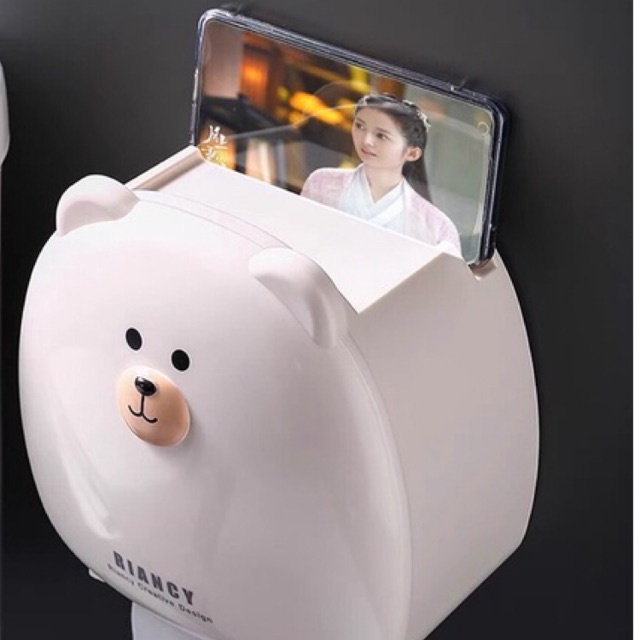 Hộp giấy treo tường hình gấu độc đáo