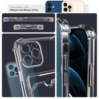 Ốp lưng Trong Suốt Cho iPhone 11 12 Pro Max Mini XS Max XR X 8 7 Plus SE 2020 Túi Đựng Thẻ Ốp Lưng Trong Suốt T10