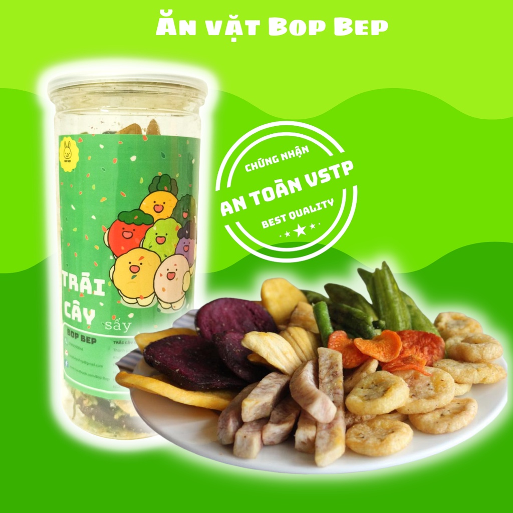 Trái cây thập cẩm sấy 260g Bop Bep- đồ ăn vặt ngon, đồ ăn vặt Hà Nội ...