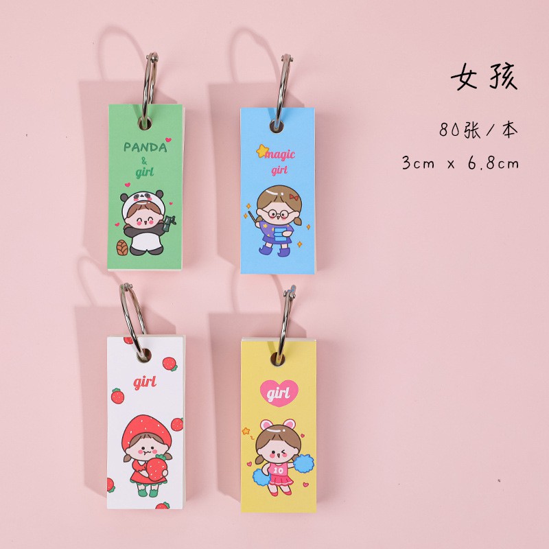 3 Note Ghi Chú Chữ Nhật Kèm Móc