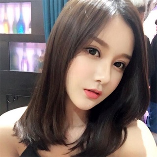 Tóc giả nguyên đầu nâu khói không mái dài cụp HaminStore