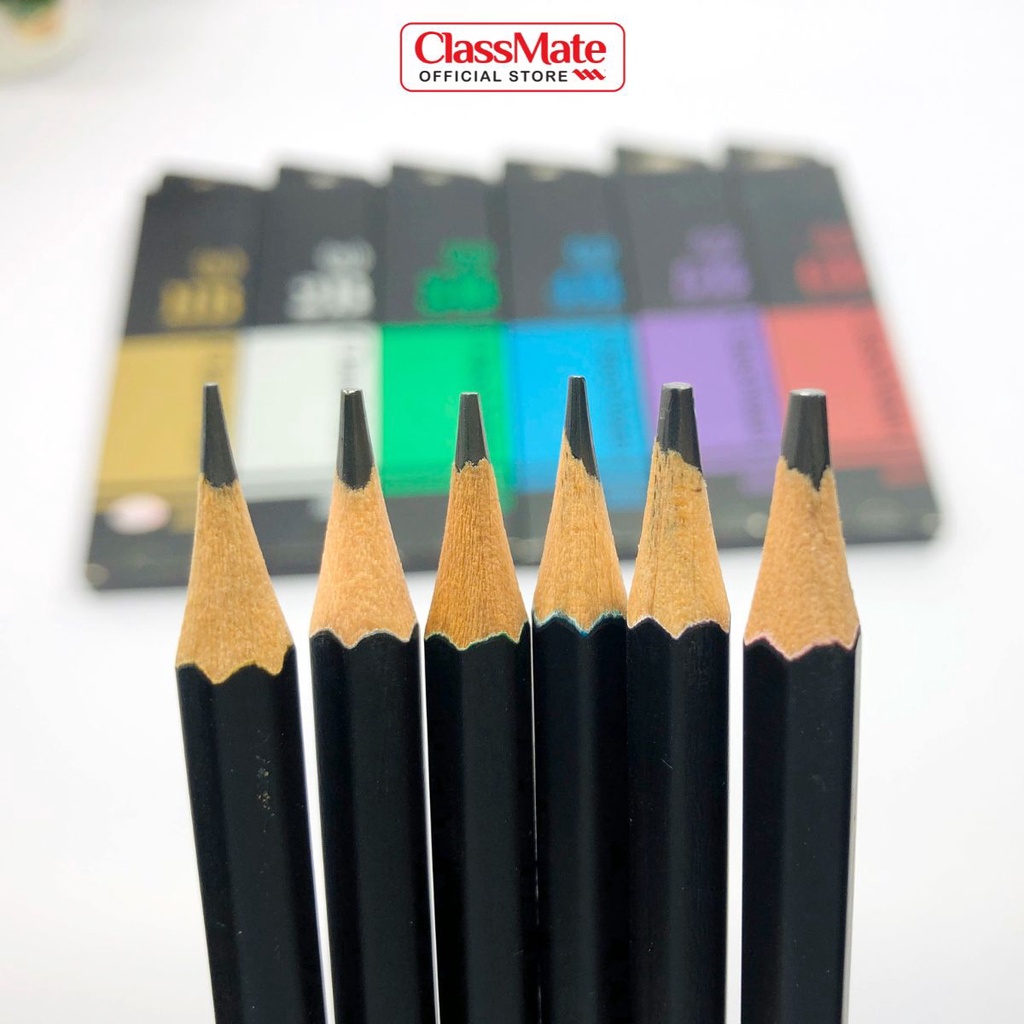 Hộp 12 Bút Chì Gỗ Cao Cấp Fine Art 3B CLASSMATE Nét Bút Mịn, Dùng Làm Họa Cụ Vẽ Tranh Chuyên Nghiệp CL-PC903