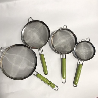Rây Lọc Viền Inox Cán Xanh. Lọc Bột Cháo, Thức Ăn Cho Bé Ăn Dặm Lọc Siêu Mịn Cam Homeware