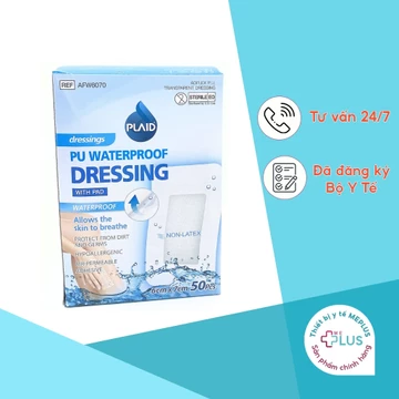 Băng có Gạc Vô Trùng Không Thấm Nước Pu Waterproof Dressing With Pad Young Chemical size 6cmx7cm, 10 Cm X 12 Cm 1 Miếng
