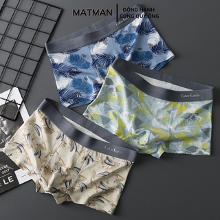 Quần Lót Nam Cotton Thun Lạnh Thoáng Khí, Quần Sịp Đùi Nam Hoạ Tiết Mùa Hè, Quần Boxer Nam Cao Cấp Co Giãn 4 Chiều