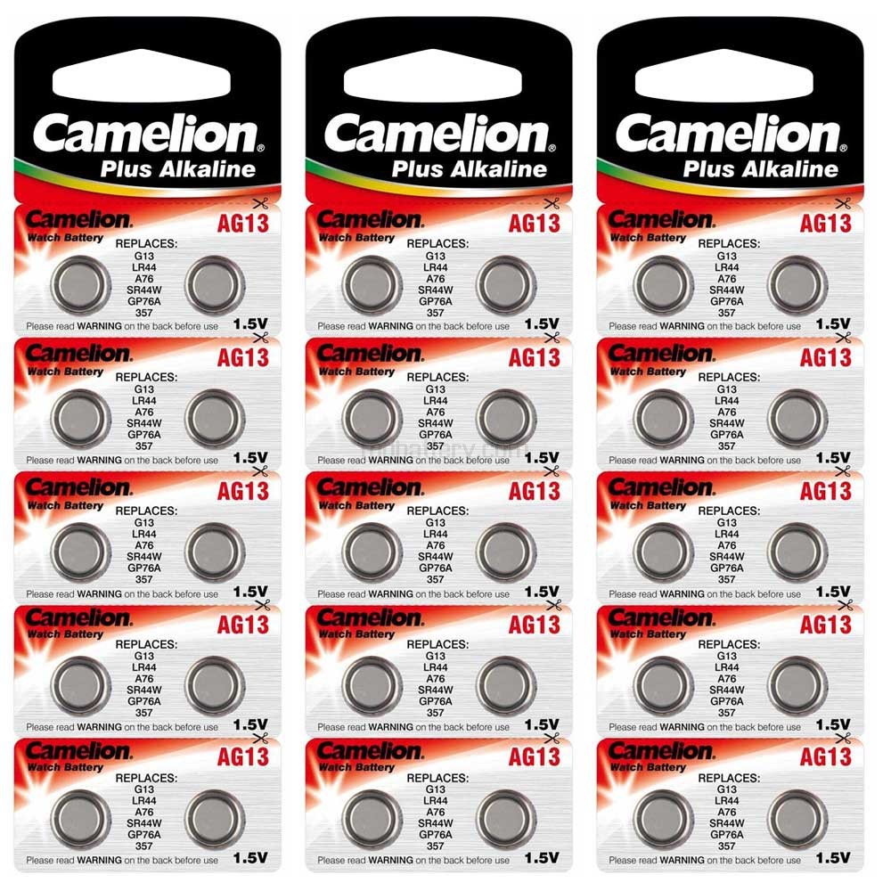 Combo 2 Vỉ Pin Nút áo 1.5V Camelion AG13, LR44, A76, SR44W, GP76A, 357 ...