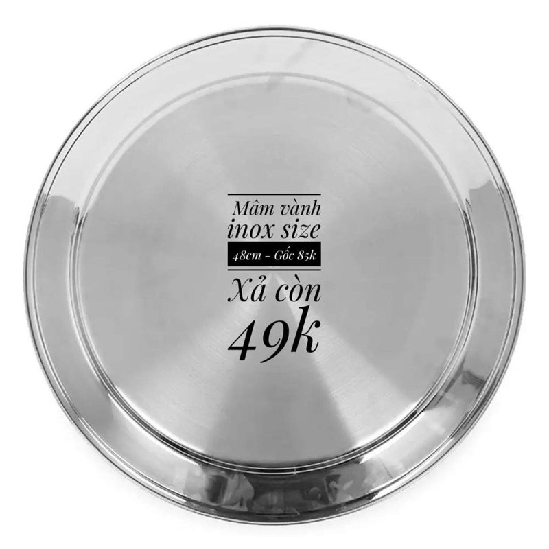Mâm vành inox size 48cm | Shopee Việt Nam