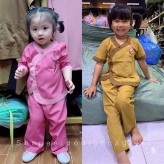 Đồ Lam Đi Chùa Cho Bé # Tim Phối # Đồ Bộ Bé Gái # Quần Áo