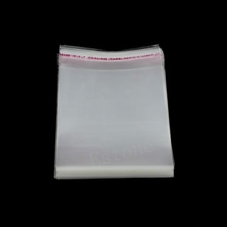 100 túi nylon bóng có keo dán miệng túi 8x12cm 3.1X4.7"