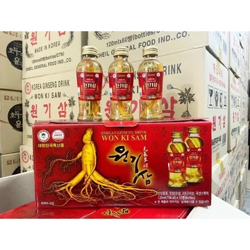 Nước Nhân Sâm Hàn Quốc wonkisam-Korean Ginseng Drink Wonkisam ( 120ml*10 chai) / hộp