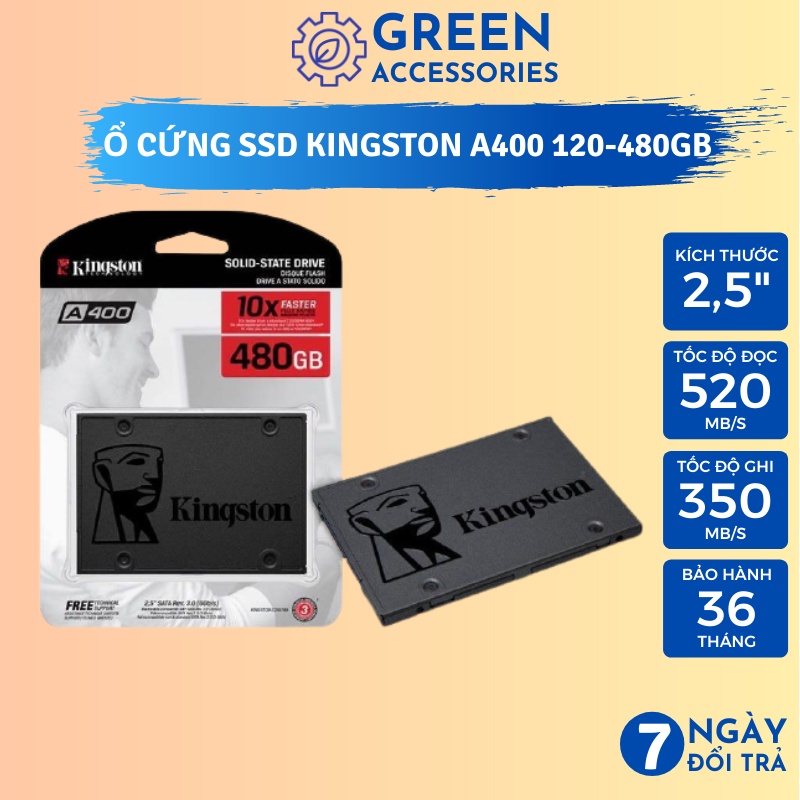 Ổ Cứng Ssd Kingston A400 480gb240gb120gb Giao Tiếp Sata Iii Bh Chính Hãng 36 Tháng Shopee 1600