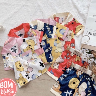[ 6kg - 20kg] Đồ Bộ Pijama Chất Vải Lụa Cao Cấp mềm mịn cho bé_BM34