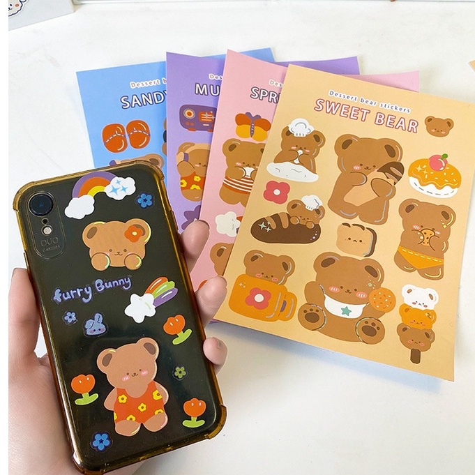 Sticker cute dán sổ dán mũ bảo hiểm điện thoại laptop thiết kế cá nhân tấm lớn K48.