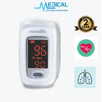 Máy đo Oxy trong máu MICROLIFE OXY 200 SPO2 và nhịp tim kèm bao đựng máy - MEDICAL