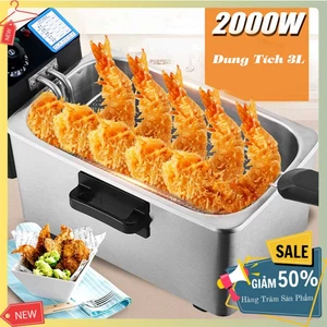 Bếp chiên rán thực phẩm 4L 2000W hệ thống gia nhiệt kép nóng nhanh, sôi mạnh