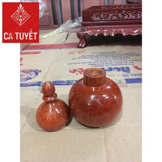 Hộp Đựng Tăm Hồ Lô Gỗ Hương Tiện Nuyên Khối