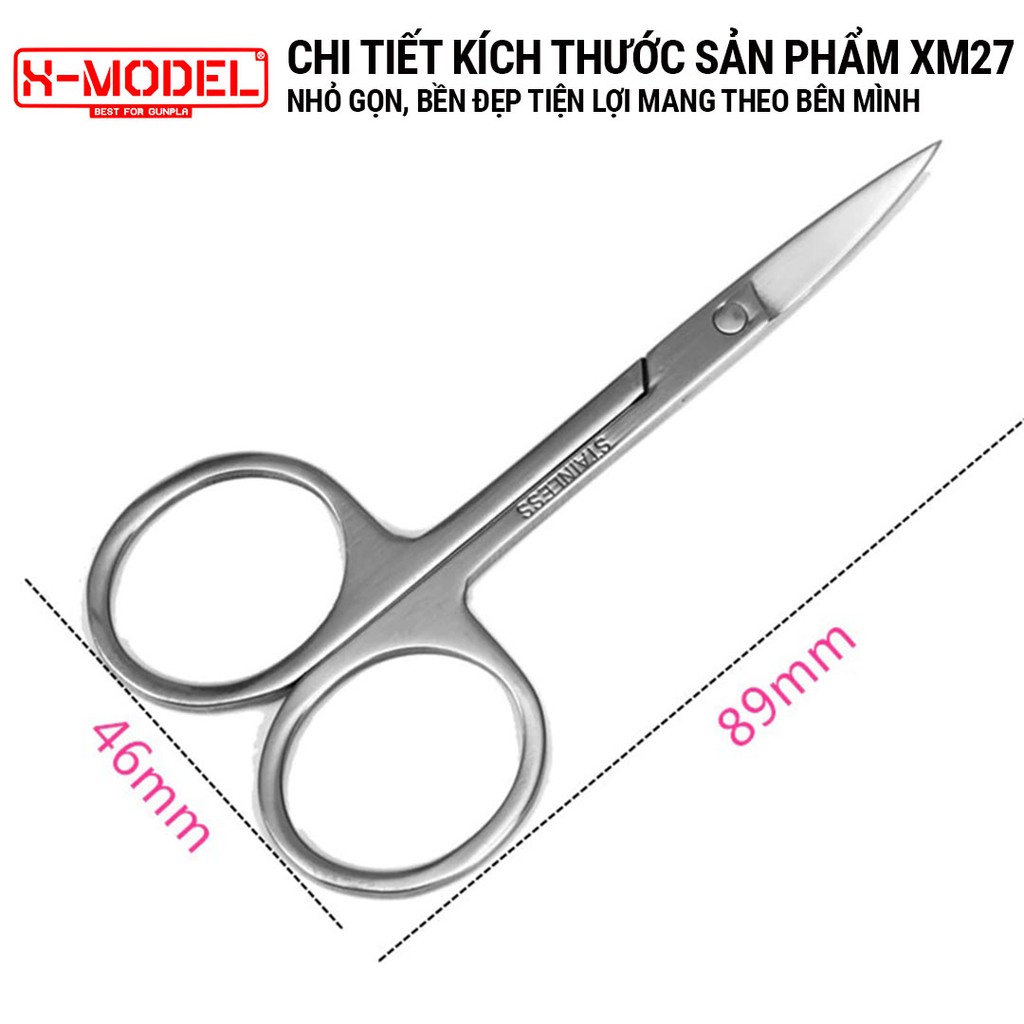 Ảnh Dụng cụ làm mô hình GUNDAM kéo thép nhỏ không rỉ sắc bén chuyên dụng XM28 dụng cụ phụ kiện X-MODEL 2