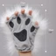 KIKIN 1 - Găng Tay Không Ngón Lông Mèo Hình Vuốt Cáo, Phù Hợp Cho Cosplay và Dự Tiệc