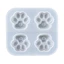 Khuôn silicone làm móc khóa hình dấu chân mèo dễ thương DIY
