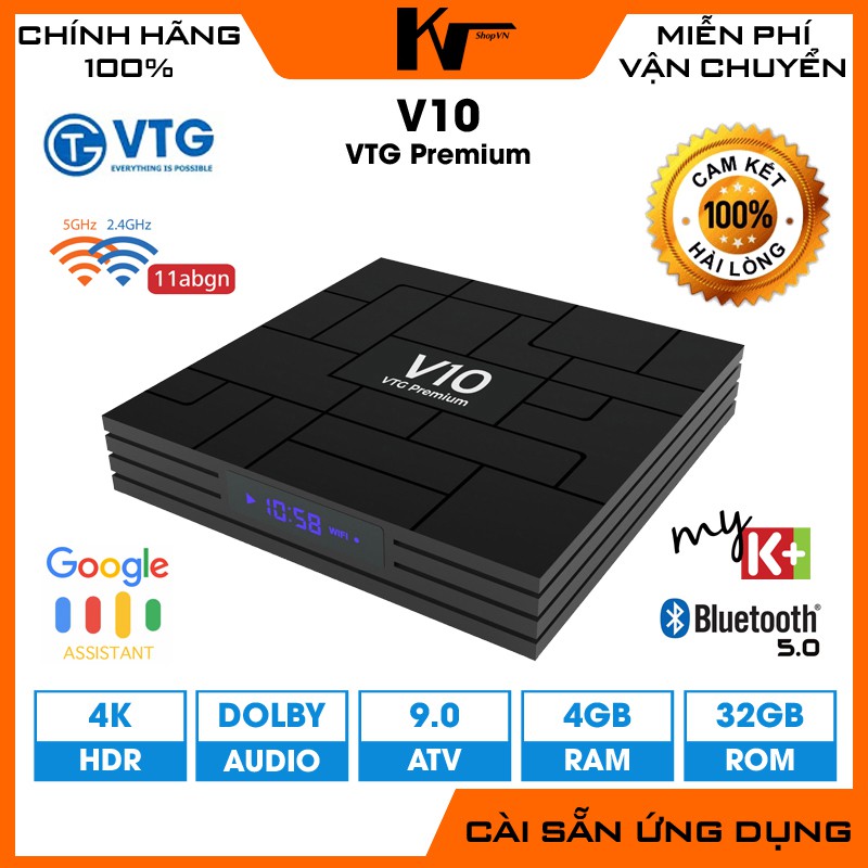 Android TV Box V10 Premium, Rom ATV9 tìm kiếm giọng nói, Ram 4GB, Bộ ...