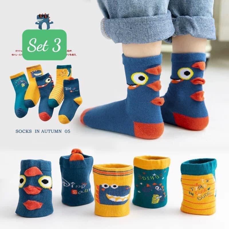 [NGÔ KHOAI MỲ] Set 5 đôi tất siêu anh hùng cho bé