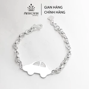 Lắc Bạc Hình Oto Khắc Tên Cho Bé Minh Canh Jewelry