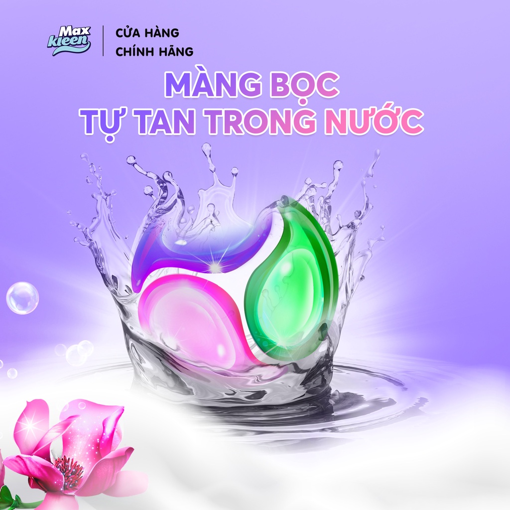 Ảnh Combo MaxKleen: Chai Lau Sàn 3.6kg Ban Mai Thanh Mát + Túi Viên Giặt Xả + Nước Lau Bề Mặt Đa Năng 3