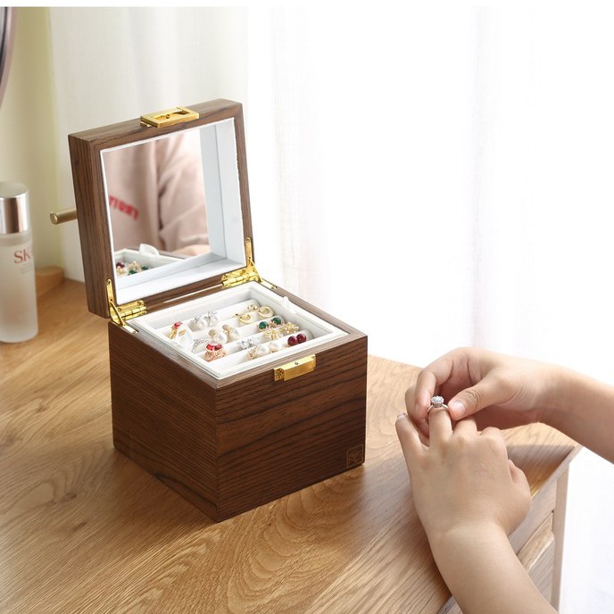Hộp đựng trang sức Casegrace từ gỗ cỡ lớn chất lượng cao