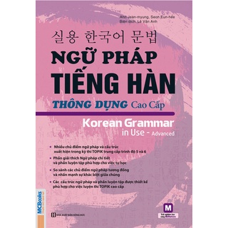 Sách - Ngữ Pháp Tiếng Hàn Thông Dụng Trình Độ Cao Cấp Luyện Thi Topik - Học Kèm App Online