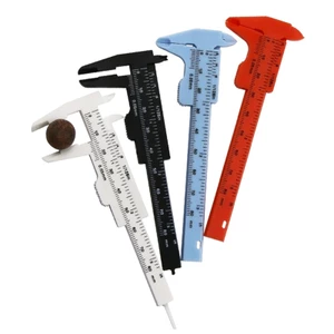 Pcf * Caliper nhựa Inch Hệ mét 3 Inch 80mm Mini Caliper Thước đôi Thước đo Công cụ đo tương thích cho w Stud văn phòng