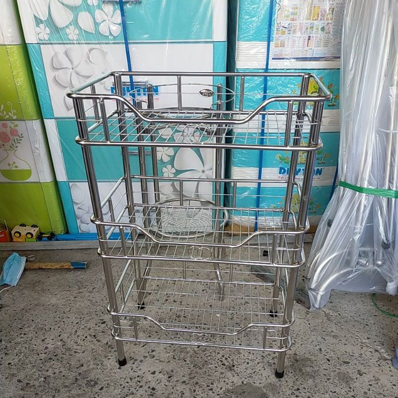 Kệ inox 3 tầng(Cao 75cm.dài 50cm.rộng 30cm) | Shopee Việt Nam