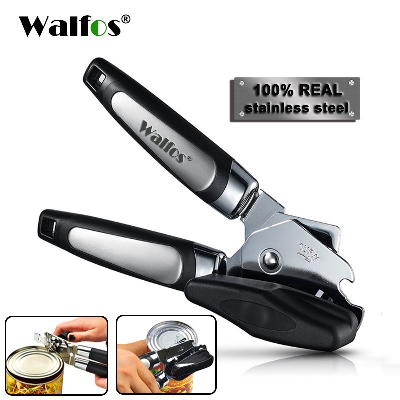 Ảnh Dụng Cụ Mở Đồ Hộp Walfos Bằng Thép Không Gỉ Cao Cấp Có Núm Vặn Dễ Dàng 2