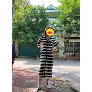Áo khoác cardigan len dệt kim vintage cúc gỗ xuất Nhật