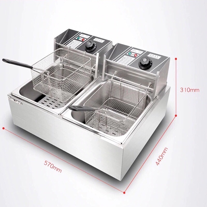 Bếp chiên ngập dầu SUNNY 5000W đa năng chiên gà rán, khoai tây, đồ ăn nhanh