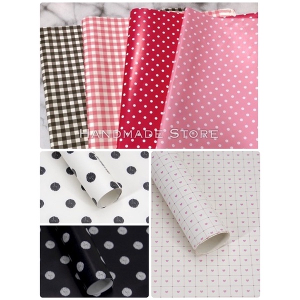 Giấy gói quà, trang trí - Mẫu caro, chấm bi | Shopee Việt Nam