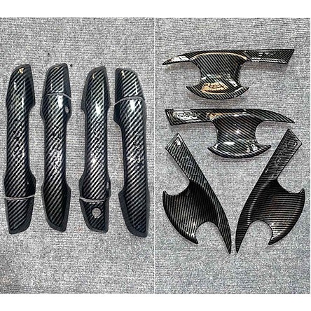 Ốp tay cửa, ốp hõm cửa xe Honda Crv 2021,2022 Nhựa ABS carbon và mạ crom cao cấp, bảo vệ chống xước tay cửa