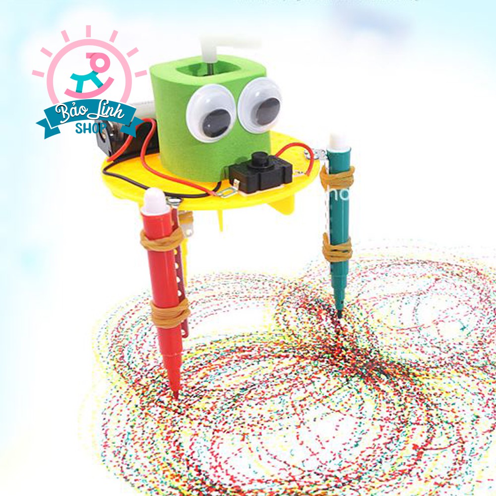 Robot vẽ tranh tự lắp ráp DIY| Đồ chơi STEM | Shopee Việt Nam