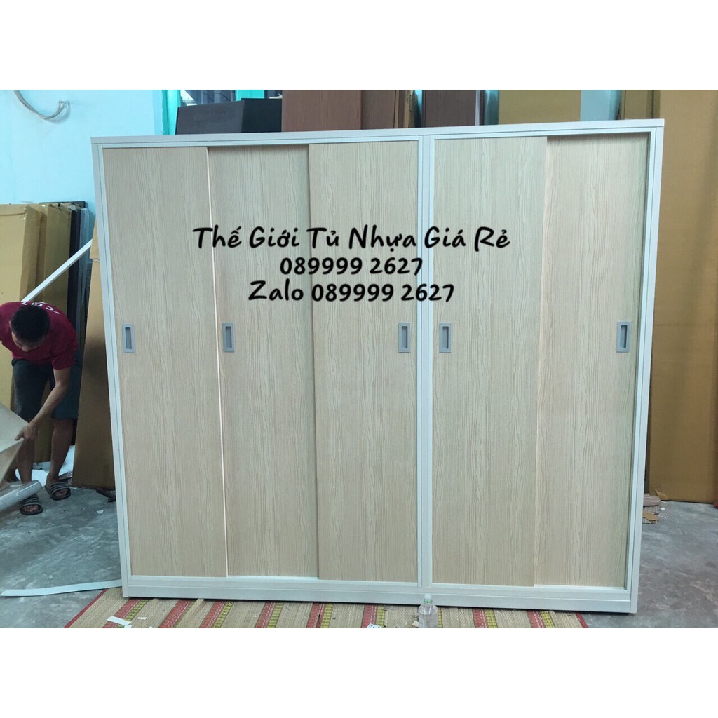 Tủ quần áo 5 cánh màu gỗ sồi siêu đẹp FREESHIP | Shopee Việt Nam