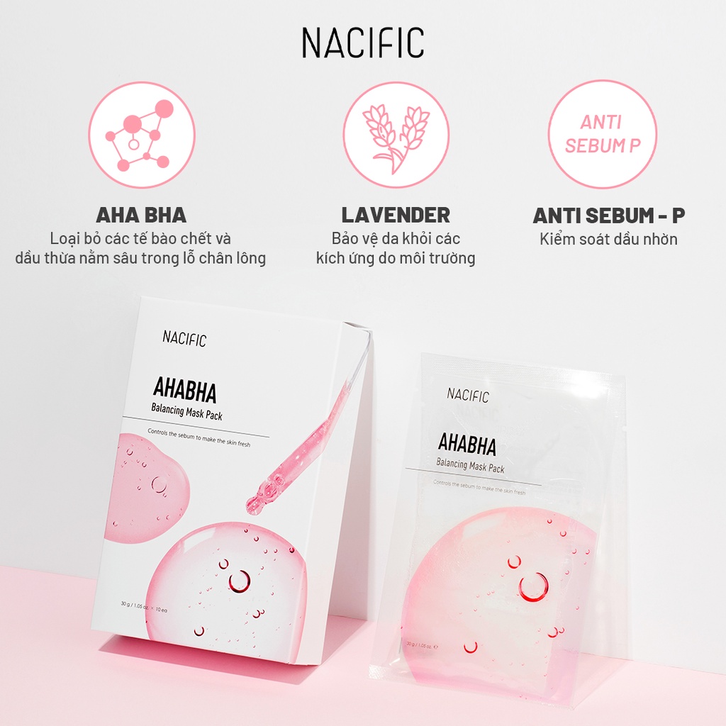 Ảnh Mặt nạ giấy Nacific AHABHA Balancing Mask Pack 30g hỗ trợ dưỡng sáng da 1