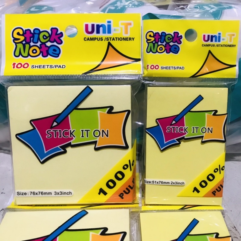 Giấy Nhớ Giấy Ghi Chú Stick It ON 100 tờ Vàng 1 tệp | Shopee Việt Nam