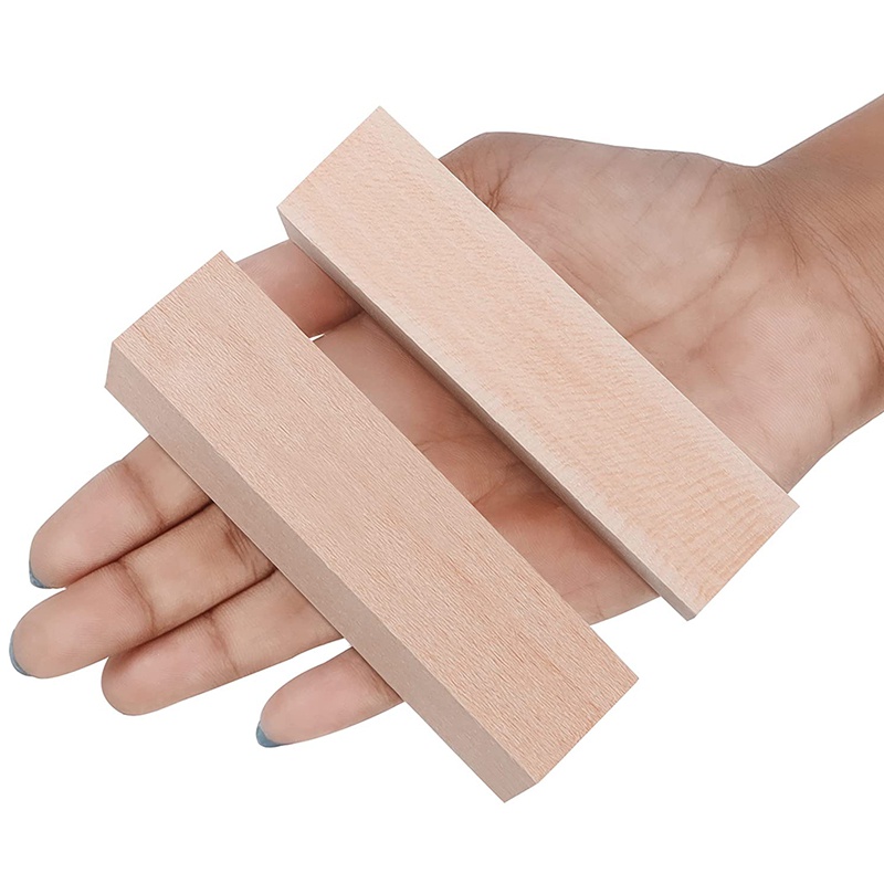 Bộ 10 Khối Gỗ Basswood Cỡ Lớn 4 x 1 x 1 Inch Chưa Hoàn Thành Cho Người Mới Bắt Đầu DIY