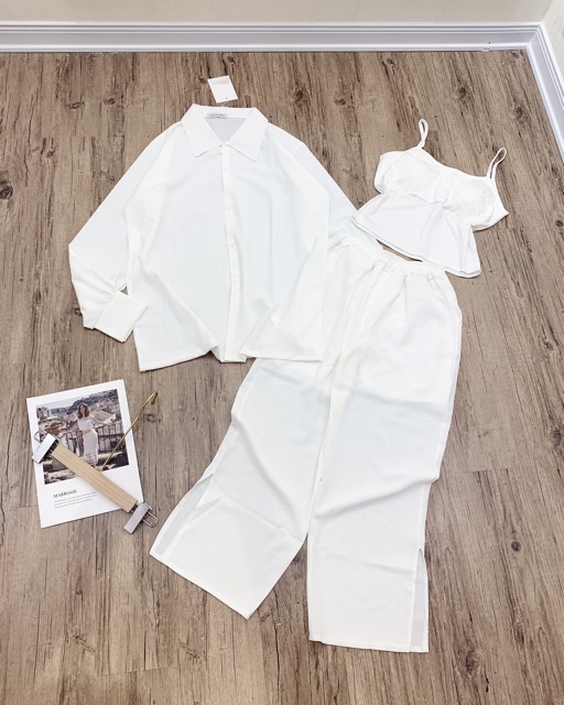 set 3 món trắng cực sang chảnh