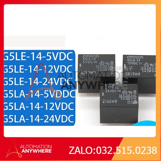 RELAY Rơ le Omron G5LA G5LE-14 1A-CF 1-E 1A4-DC3V 5V 6V 9V 12V 24VDC ...